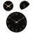 Wall Clock 12 inch Home Decor Round Decorative Clock for Living Room Bedroom Black