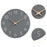 Wall Clock 12 inch Home Decor Round Decorative Clock for Living Room Bedroom Grey