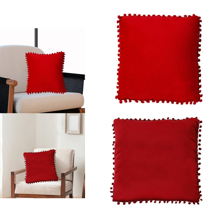 Velvet Pillow Cover Multifunctional Throw Pillow Cover for Bedroom Car Couch Red