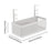 Under Desk Organizer Supplies Clamp on Basket for Kitchen Office Dining Room White