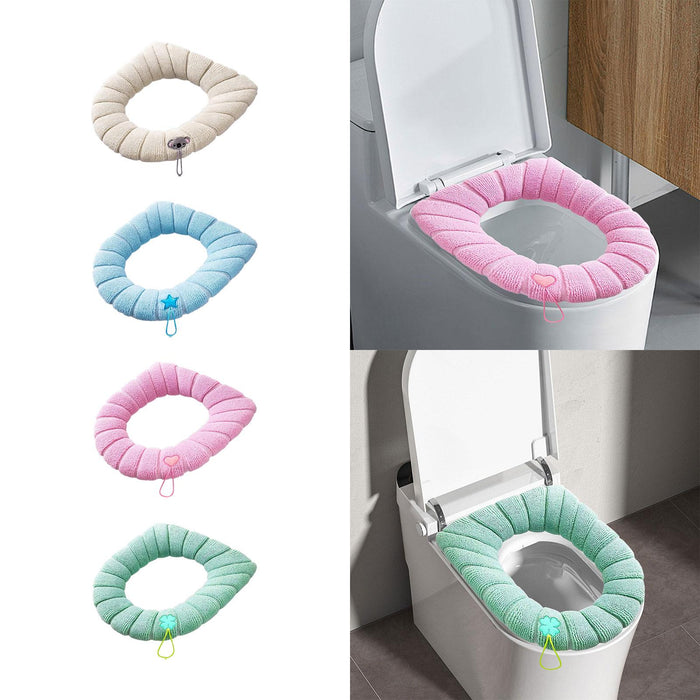 Toilet Seat Cover Comfortable Reusable Seat Cushion for Cafe Hotel Farmhouse Beige