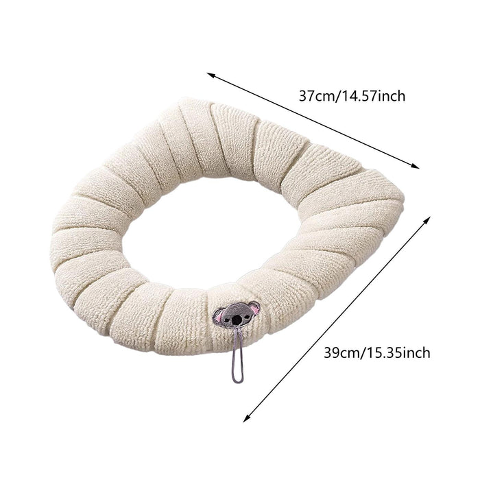 Toilet Seat Cover Comfortable Reusable Seat Cushion for Cafe Hotel Farmhouse Beige