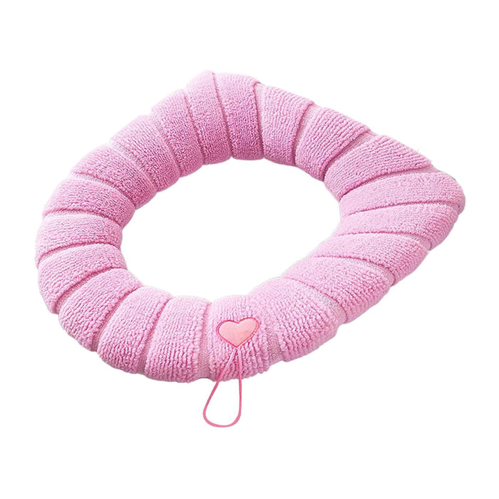 Toilet Seat Cover Comfortable Reusable Seat Cushion for Cafe Hotel Farmhouse Pink