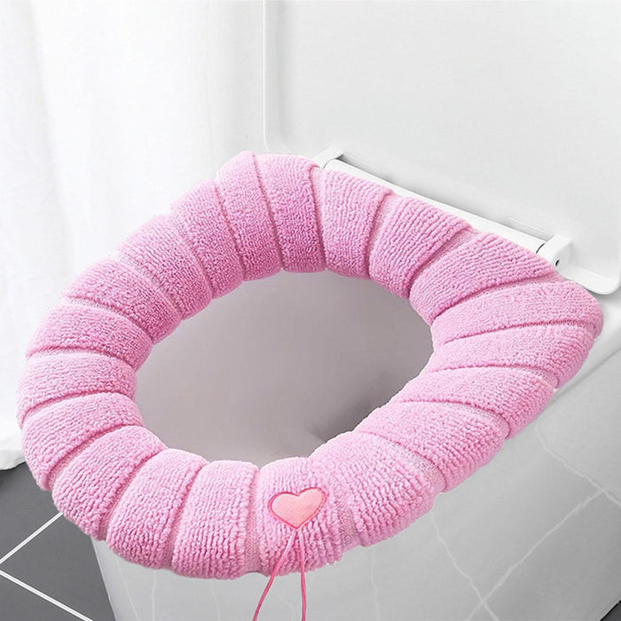 Toilet Seat Cover Comfortable Reusable Seat Cushion for Cafe Hotel Farmhouse Pink