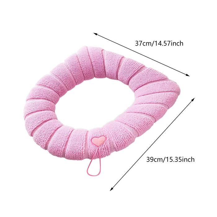 Toilet Seat Cover Comfortable Reusable Seat Cushion for Cafe Hotel Farmhouse Pink