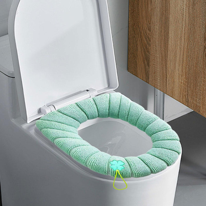 Toilet Seat Cover Comfortable Reusable Seat Cushion for Cafe Hotel Farmhouse Green