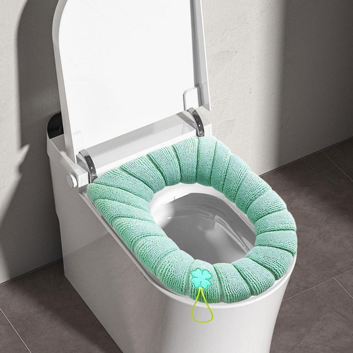 Toilet Seat Cover Comfortable Reusable Seat Cushion for Cafe Hotel Farmhouse Green