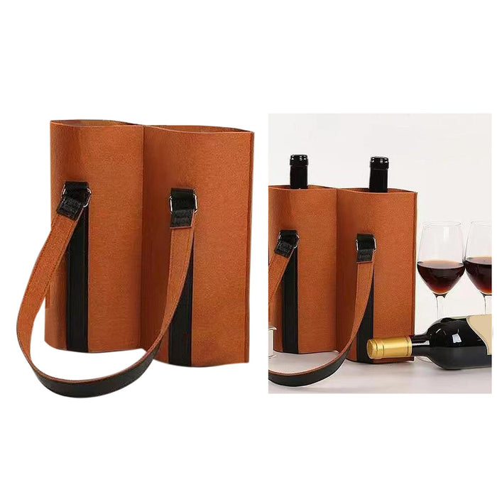 Wine Gift Bag Handbag Wine Bottle Carrier Tote for Wedding Picnic Party