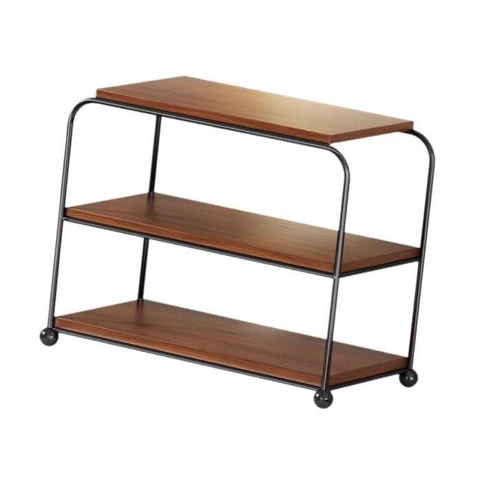 Table Shelf with Caster Bookshelf Desktop Shelf for Office Dresser Apartment