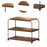 Table Shelf with Caster Bookshelf Desktop Shelf for Office Dresser Apartment