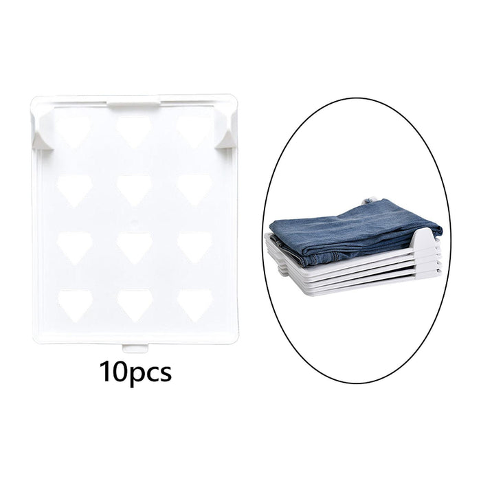 10 Pieces Tee Shirt Organizer Shirt Folder Stackable Wardrobe Stacking Board 35cmx29cmx5.8cm