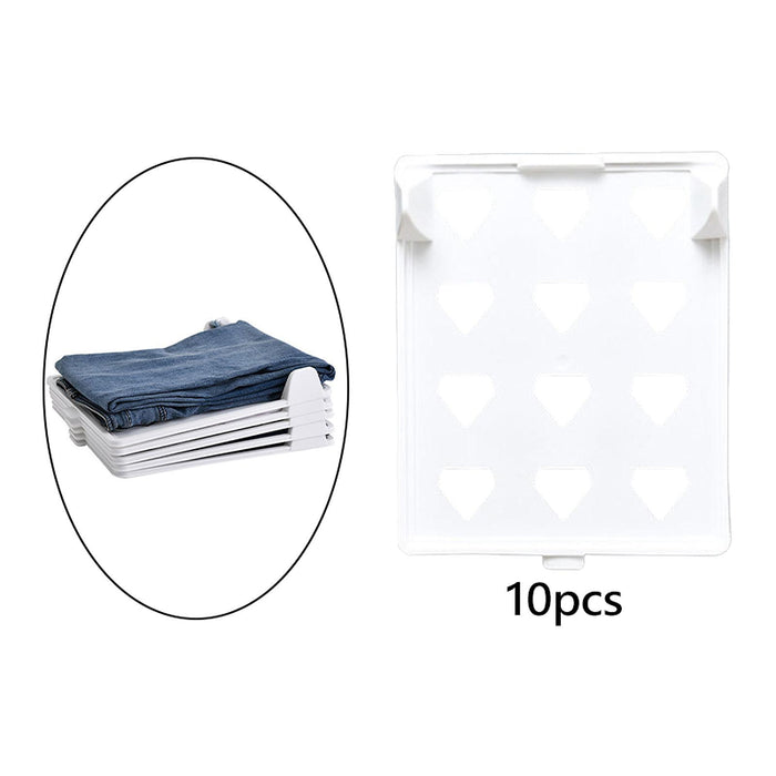 10 Pieces Tee Shirt Organizer Shirt Folder Stackable Wardrobe Stacking Board 35cmx29cmx5.8cm