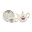 Tea Pot with Tea Cup and Saucer Gift Espresso Latte Mug for Milks Cappuccino White