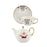 Tea Pot with Tea Cup and Saucer Gift Espresso Latte Mug for Milks Cappuccino White