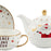 Tea Pot with Tea Cup and Saucer Gift Espresso Latte Mug for Milks Cappuccino White