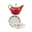 Tea Pot with Tea Cup and Saucer Gift Espresso Latte Mug for Milks Cappuccino Leaves