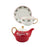 Tea Pot with Tea Cup and Saucer Gift Espresso Latte Mug for Milks Cappuccino Leaves