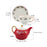 Tea Pot with Tea Cup and Saucer Gift Espresso Latte Mug for Milks Cappuccino Leaves