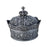 Jewelry Storage Box with Lid Creative Crown Design for Anniversary Gift Home Silver