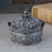 Jewelry Storage Box with Lid Creative Crown Design for Anniversary Gift Home Silver