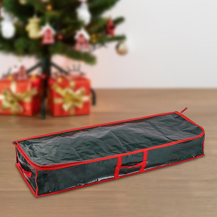 Christmas Wrapping Paper Storage Bag Wrapping Paper Storage for Home Holiday Black Red