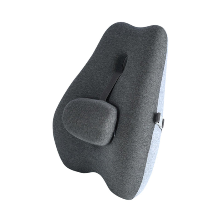 Lumbar Support Pillow Compact Seat Pillow for Home Long Sitting Office Chair Grey