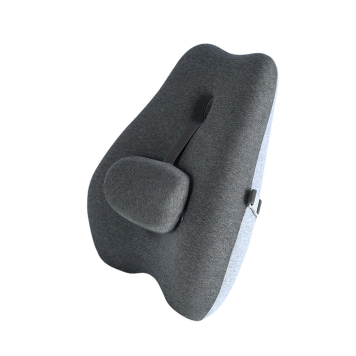 Lumbar Support Pillow Compact Seat Pillow for Home Long Sitting Office Chair Grey