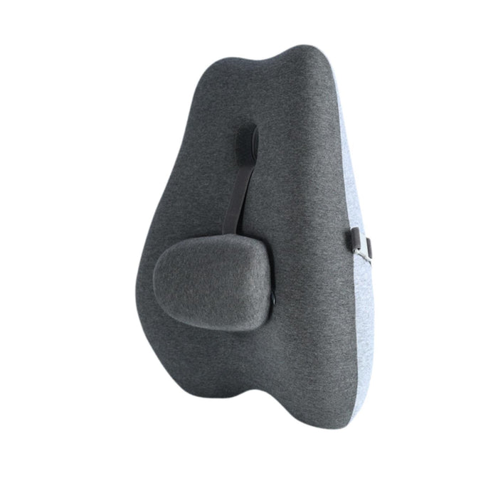 Lumbar Support Pillow Compact Seat Pillow for Home Long Sitting Office Chair Grey