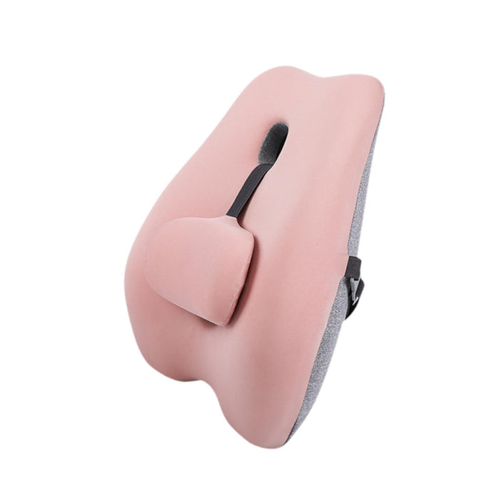 Lumbar Support Pillow Compact Seat Pillow for Home Long Sitting Office Chair Pink