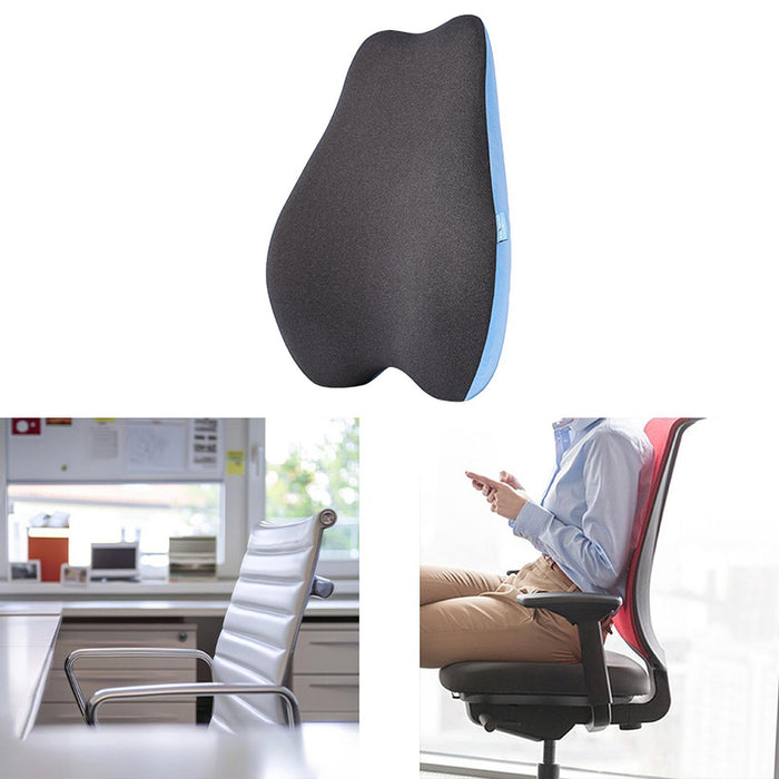 Lumbar Support Pillow for Office Practical for Living Room Office Chair Sofa Blue