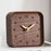 Wooden Table Clock Silent Chic Modern Desktop Clock for Office Bedside Shelf Black Walnut