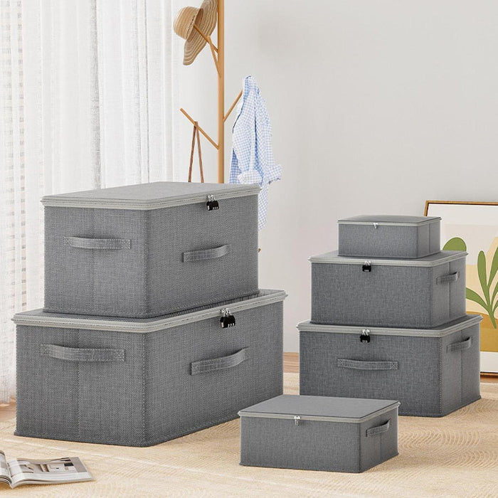 Storage Bin Decor Folding Storage Box with Lock for Playroom Bedroom Nursery 30cmx20cmx13cm