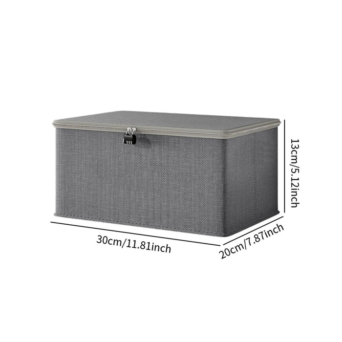 Storage Bin Decor Folding Storage Box with Lock for Playroom Bedroom Nursery 30cmx20cmx13cm