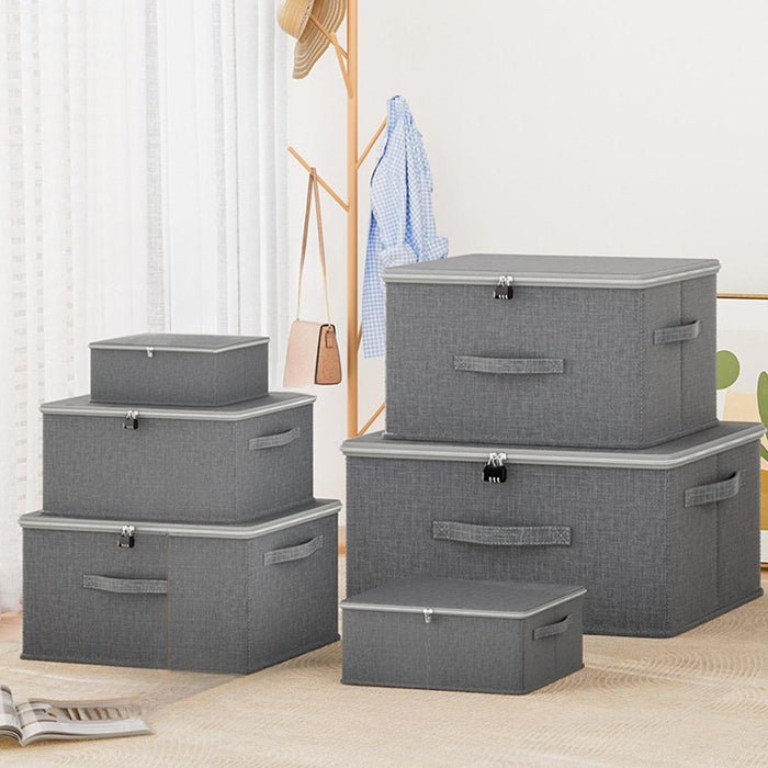 Storage Bin Decor Folding Storage Box with Lock for Playroom Bedroom Nursery 30cmx20cmx13cm