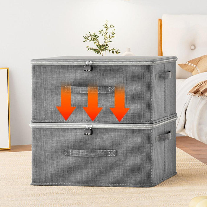 Storage Bin Decor Folding Storage Box with Lock for Playroom Bedroom Nursery 45cmx35cmx25cm