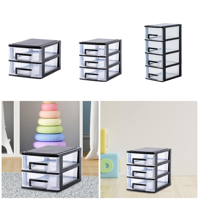 Tabletop Storage Drawers Multipurpose for Office Supplies Collection Kitchen 2 Layer