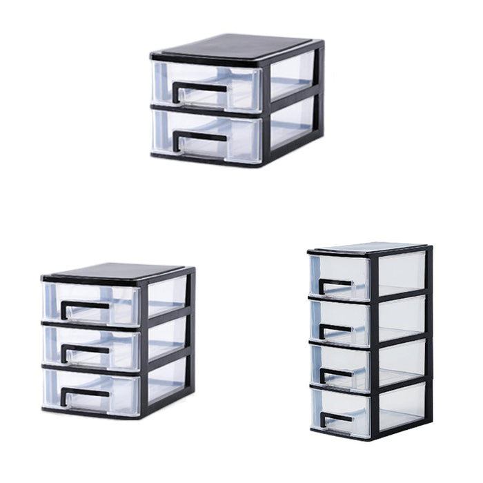 Tabletop Storage Drawers Multipurpose for Office Supplies Collection Kitchen 2 Layer