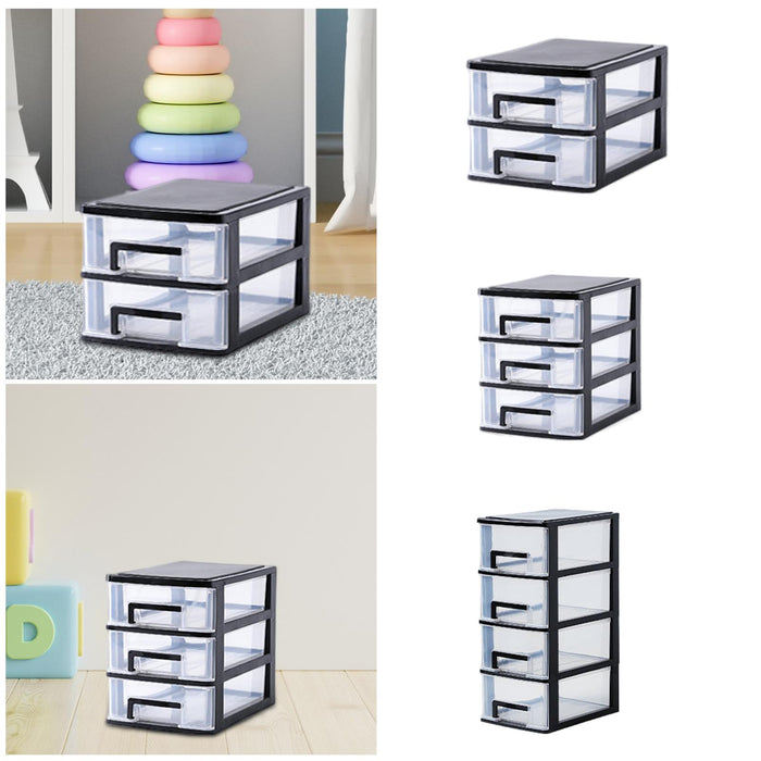 Tabletop Storage Drawers Multipurpose for Office Supplies Collection Kitchen 2 Layer