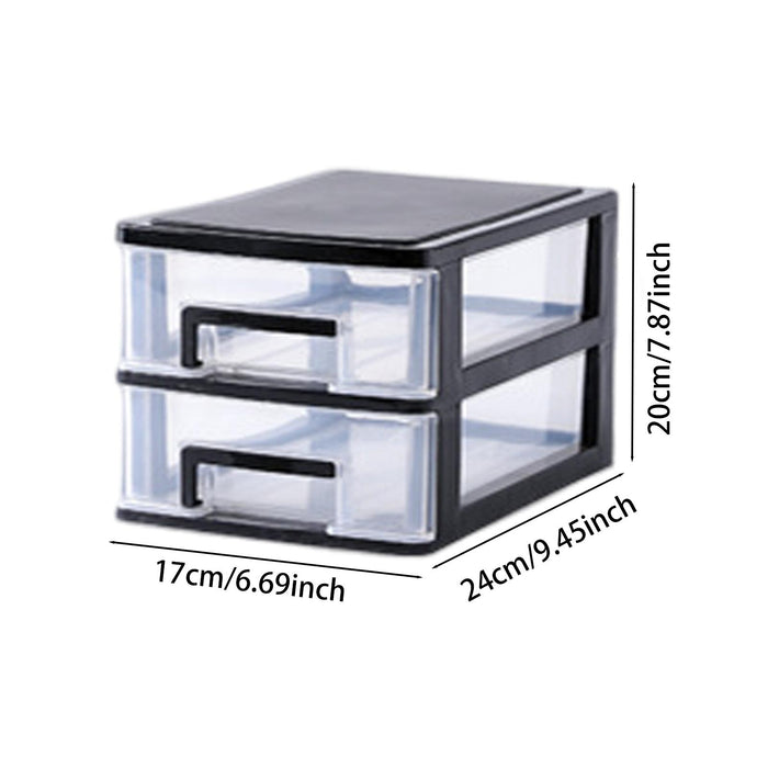 Tabletop Storage Drawers Multipurpose for Office Supplies Collection Kitchen 2 Layer