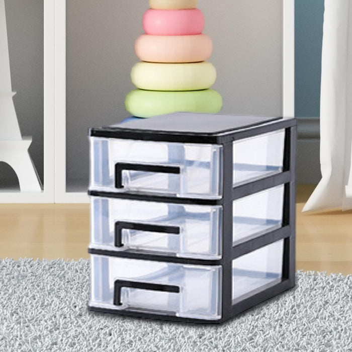 Tabletop Storage Drawers Multipurpose for Office Supplies Collection Kitchen 3 Layer