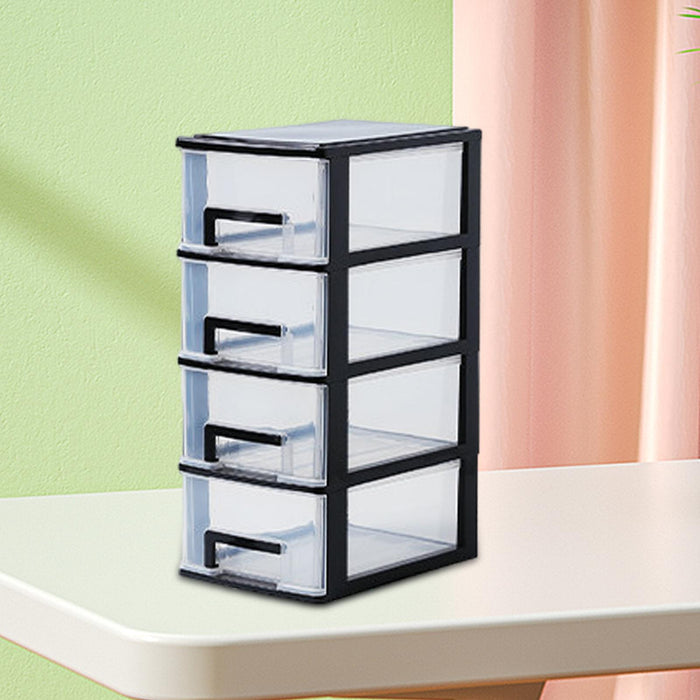 Tabletop Storage Drawers Multipurpose for Office Supplies Collection Kitchen 4 Layer