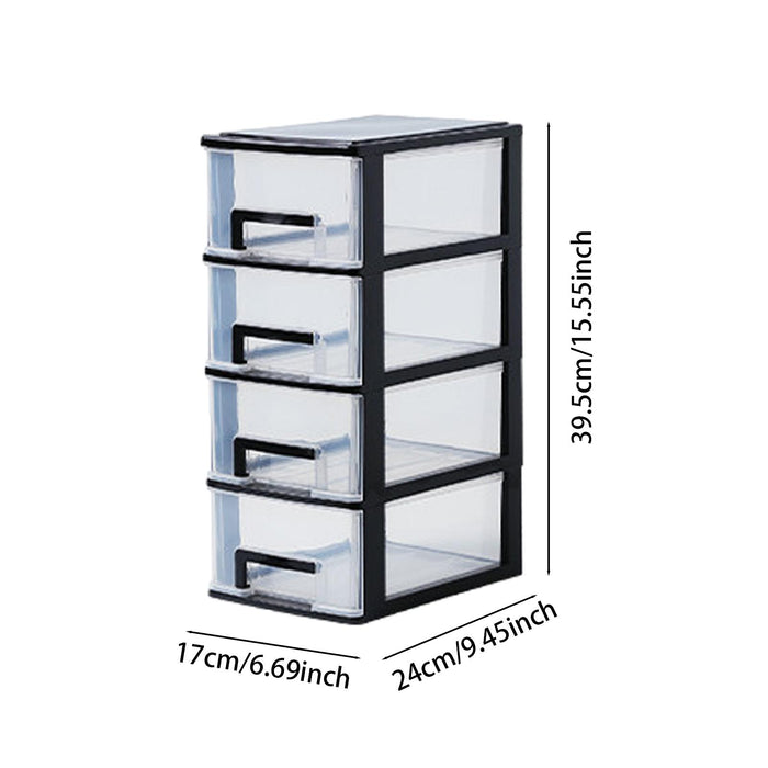 Tabletop Storage Drawers Multipurpose for Office Supplies Collection Kitchen 4 Layer