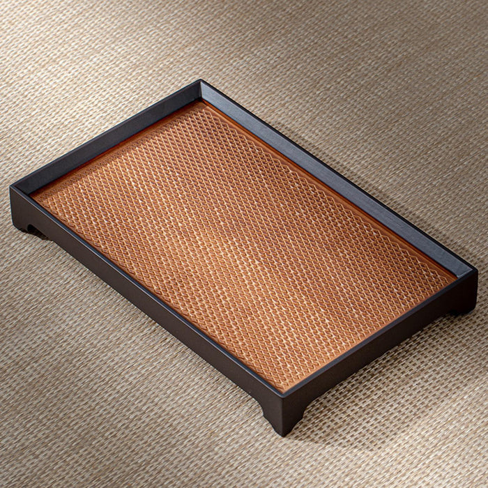 Bamboo Chinese Tea Tray Decorative Snack Plate for Household Office Teahouse 30cmx19cmx4cm