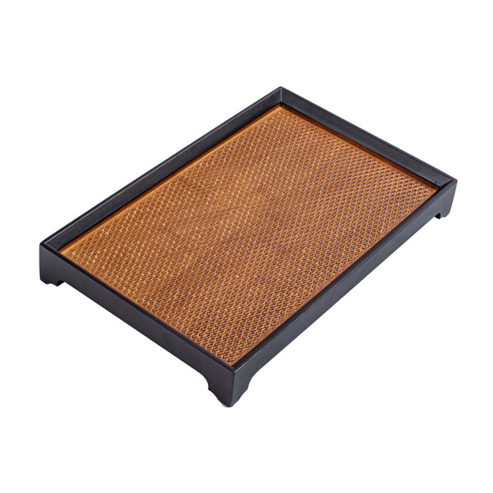 Bamboo Chinese Tea Tray Decorative Snack Plate for Household Office Teahouse 30cmx19cmx4cm