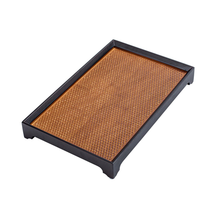 Bamboo Chinese Tea Tray Decorative Snack Plate for Household Office Teahouse 30cmx19cmx4cm