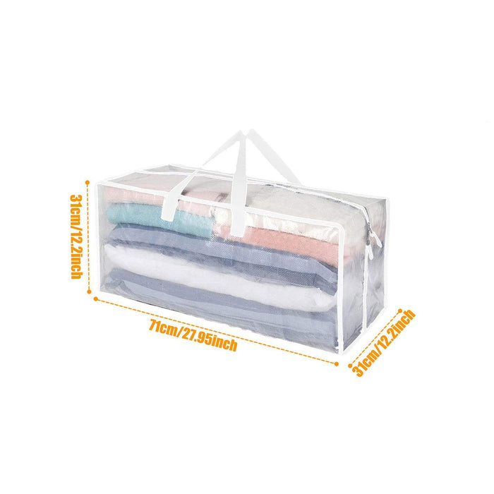 Heavy Duty Moving Bag Dorm Storage Bag for Clothing Storage Blanket Sundries Clear