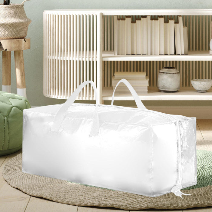 Heavy Duty Moving Bag Dorm Storage Bag for Clothing Storage Blanket Sundries Clear