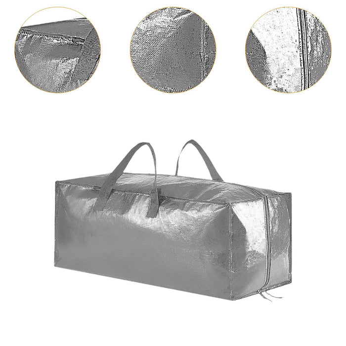 Heavy Duty Moving Bag Dorm Storage Bag for Clothing Storage Blanket Sundries Silver