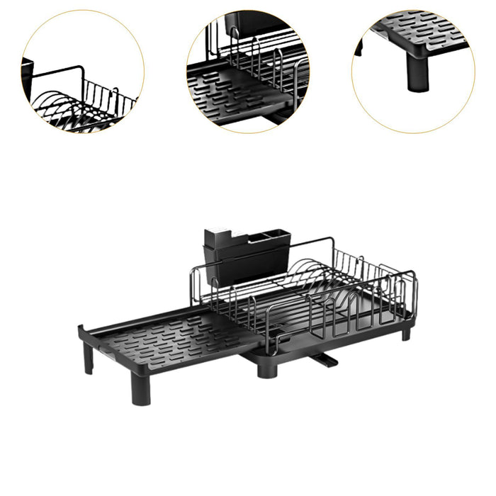 Dish Drying Rack Rustproof Iron Dish Drainer for Cafe Restaurant Dining Room