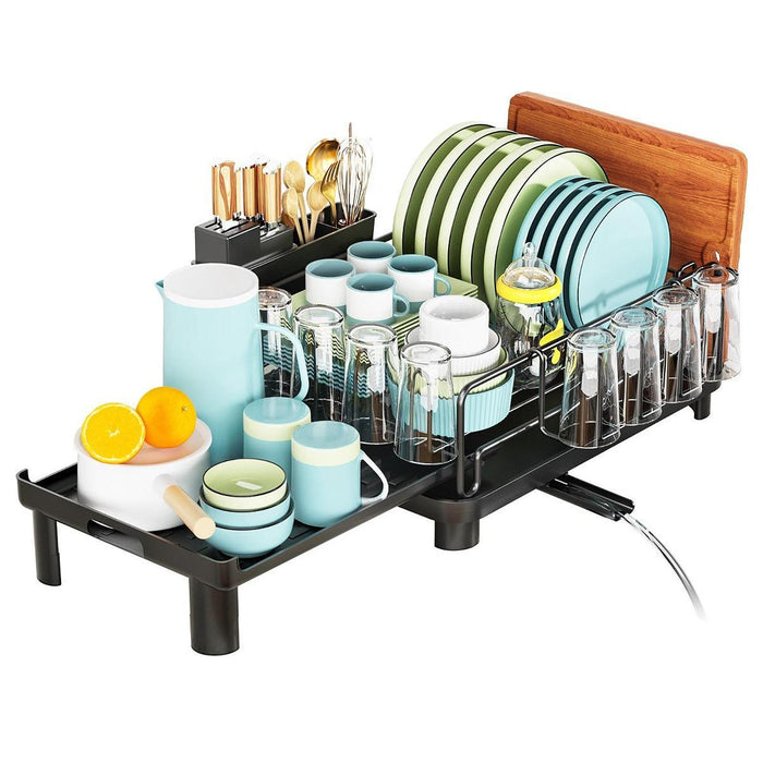 Dish Drying Rack Rustproof Iron Dish Drainer for Cafe Restaurant Dining Room